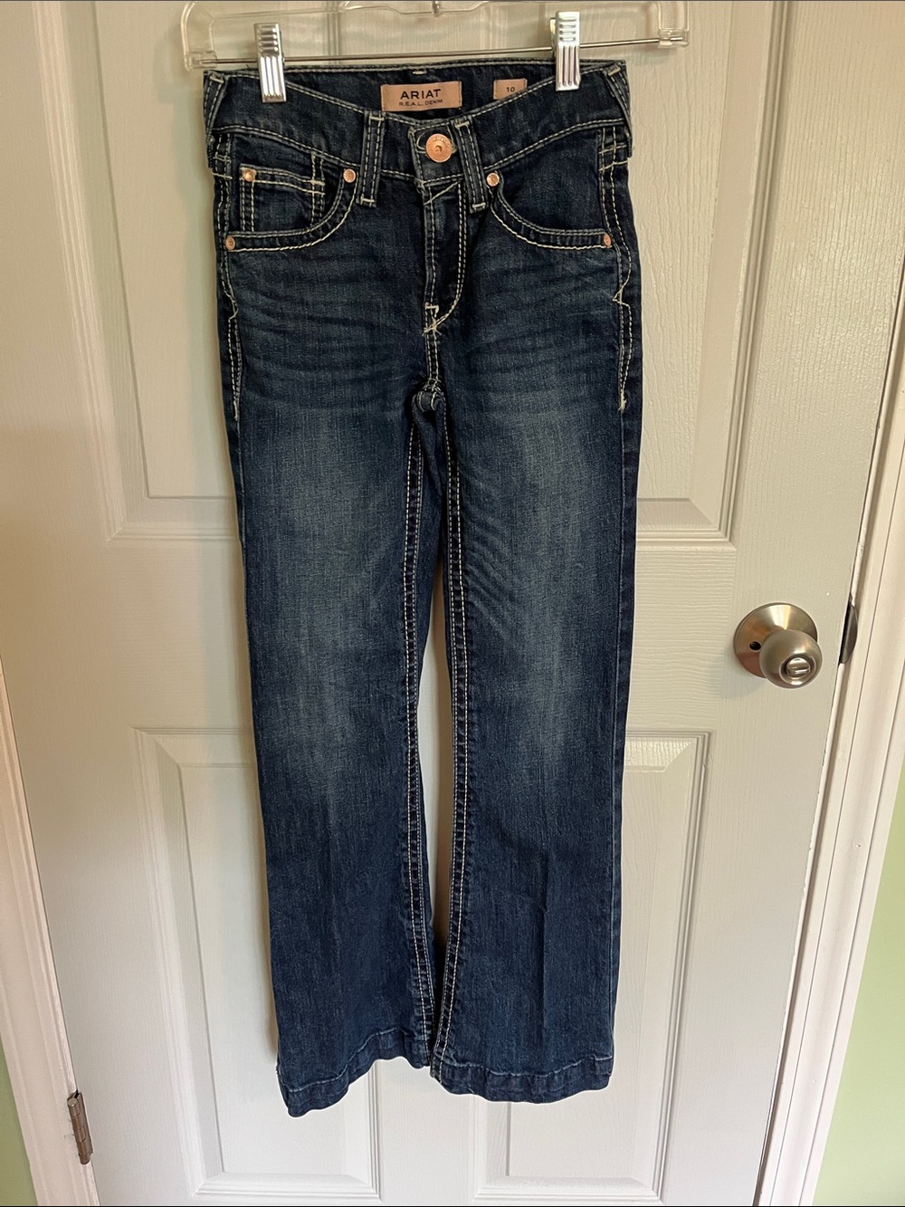 Ariat Dark Blue Denim Jeans with Contrast Stitching